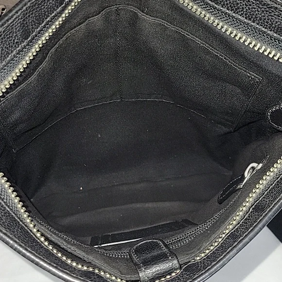 Coach Charles Black Leather Crossbody Messenger Ipad  Bag - Picture 9 of 14